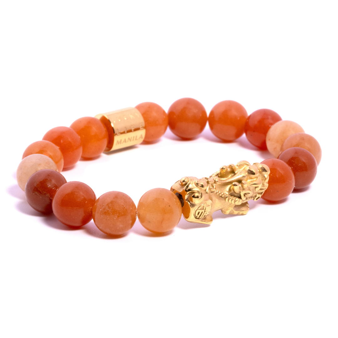 Lucky Piyao in Carnelian Bracelet | Apricot Crush - Fashion Color of the Year 2024 - Lucky Life Manila