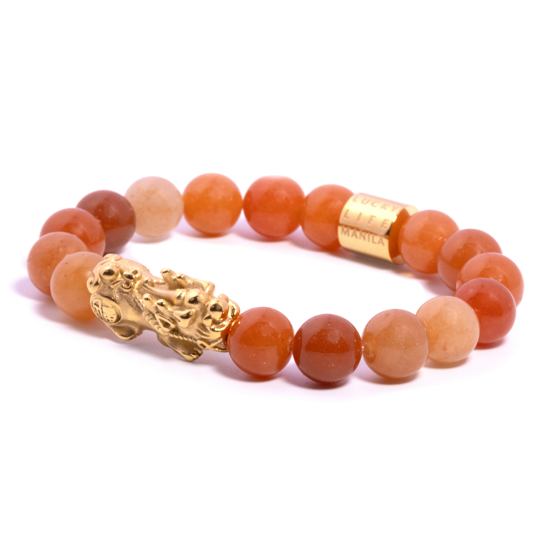 Lucky Piyao in Carnelian Bracelet | Apricot Crush - Fashion Color of the Year 2024 - Lucky Life Manila