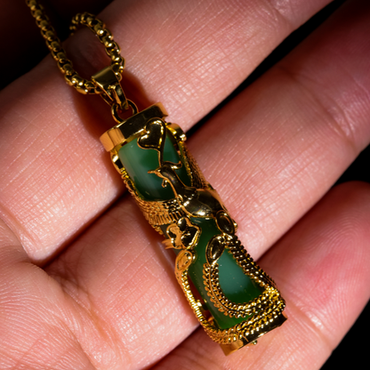 Phoenix with Jade Necklace | Feng Shui Lucky Color of the Year 2023 (Emerald Green & Wood Dragon) - Lucky Life Manila