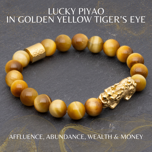 Lucky Piyao in Golden Yellow Tiger's Eye Bracelet