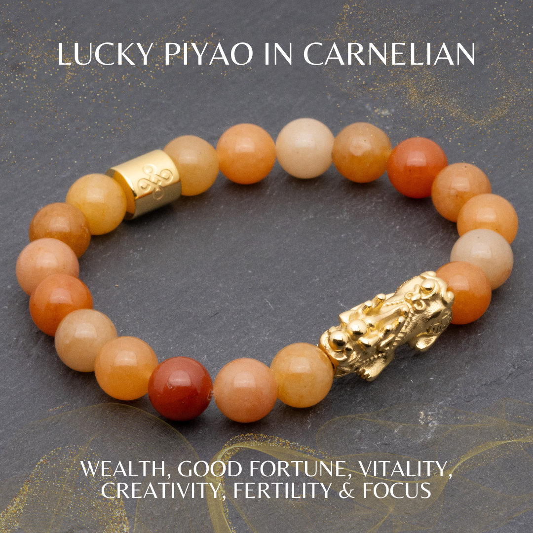 Lucky Piyao in Carnelian Bracelet Apricot Crush Fashion Color of the Year 2024