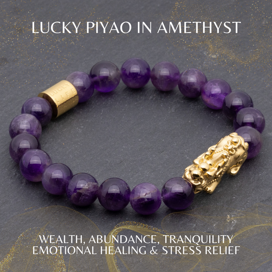 Lucky Piyao in Amethyst Bracelet