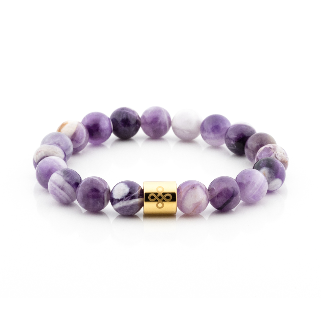 Classic Natural Chevron Amethyst Bracelet