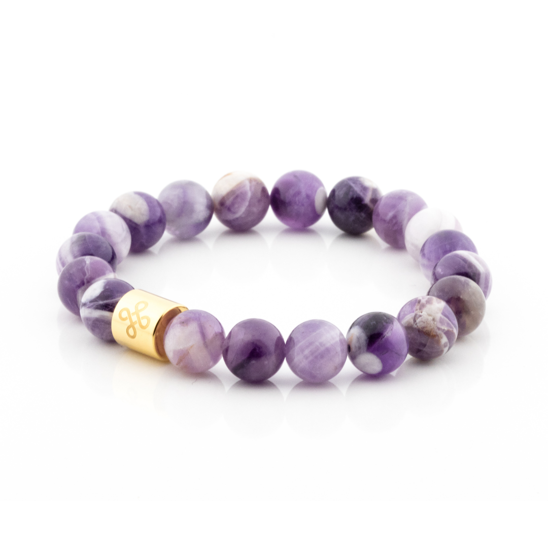 Classic Natural Chevron Amethyst Bracelet