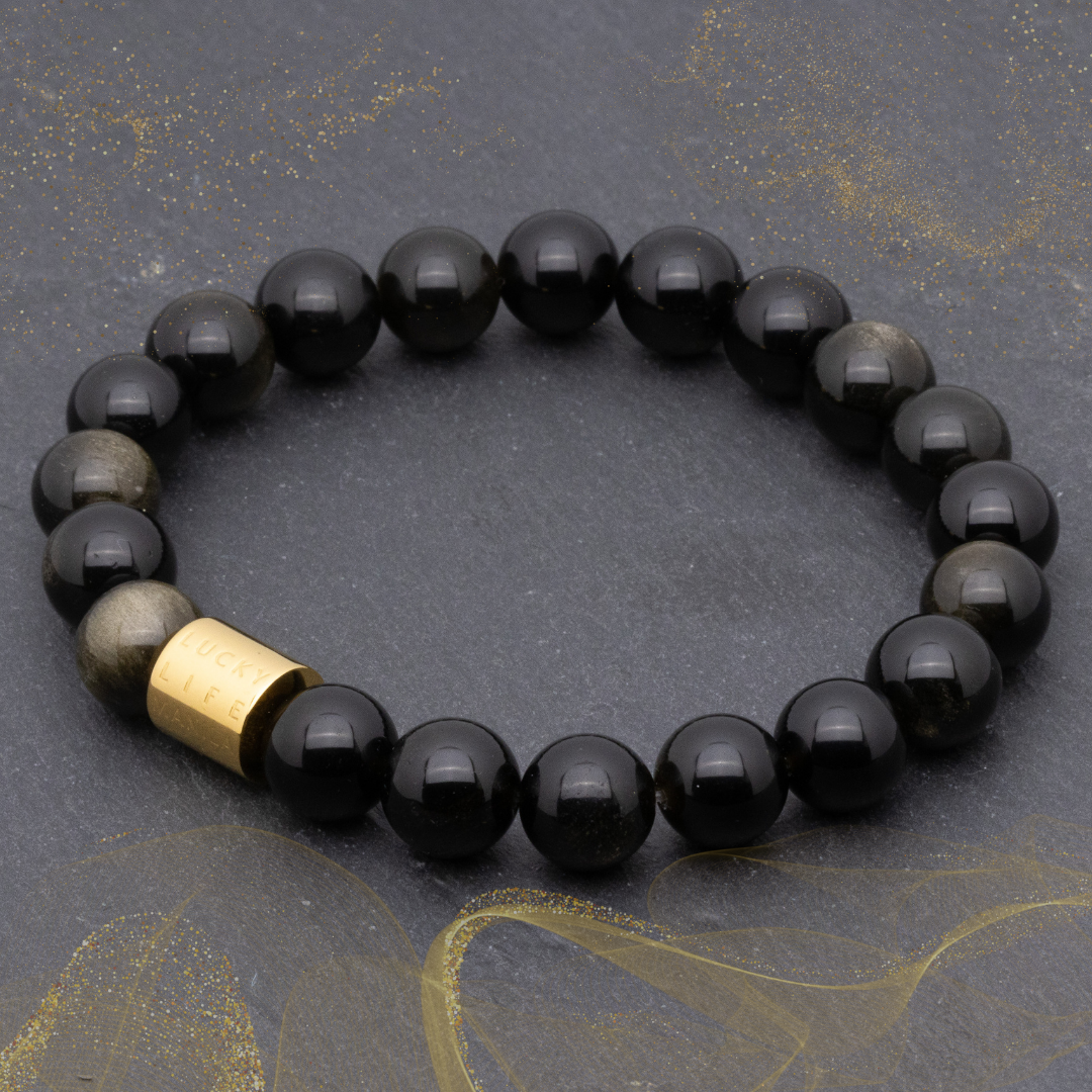 Classic Gold Sheen Obsidian Bracelet