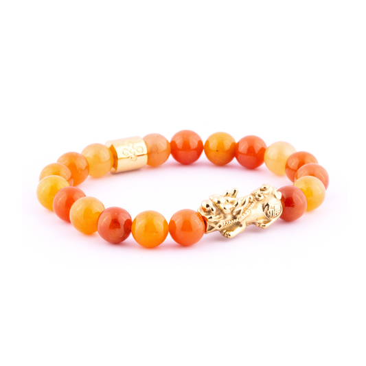 Lucky Piyao in Natural Carnelian Bracelet