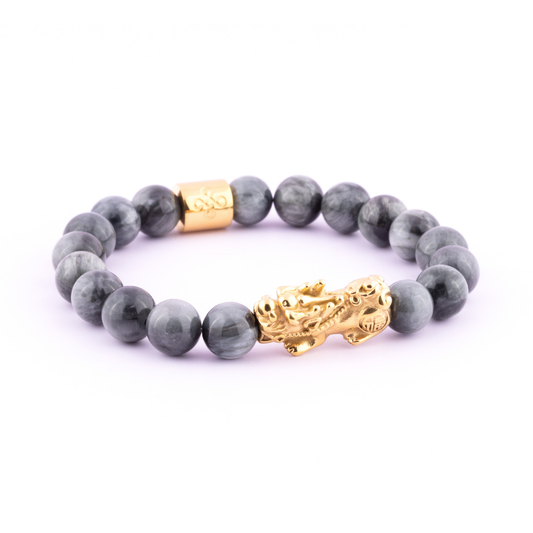 Lucky Piyao in Natural Grey Eagle Eye Bracelet