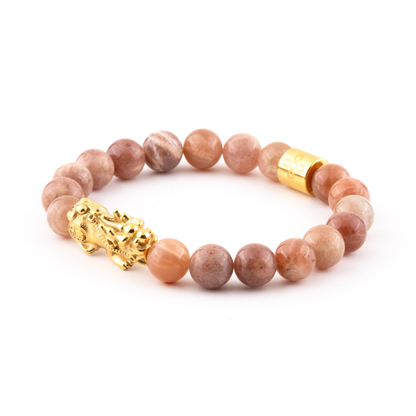 Lucky Piyao in Natural Sunstone Bracelet