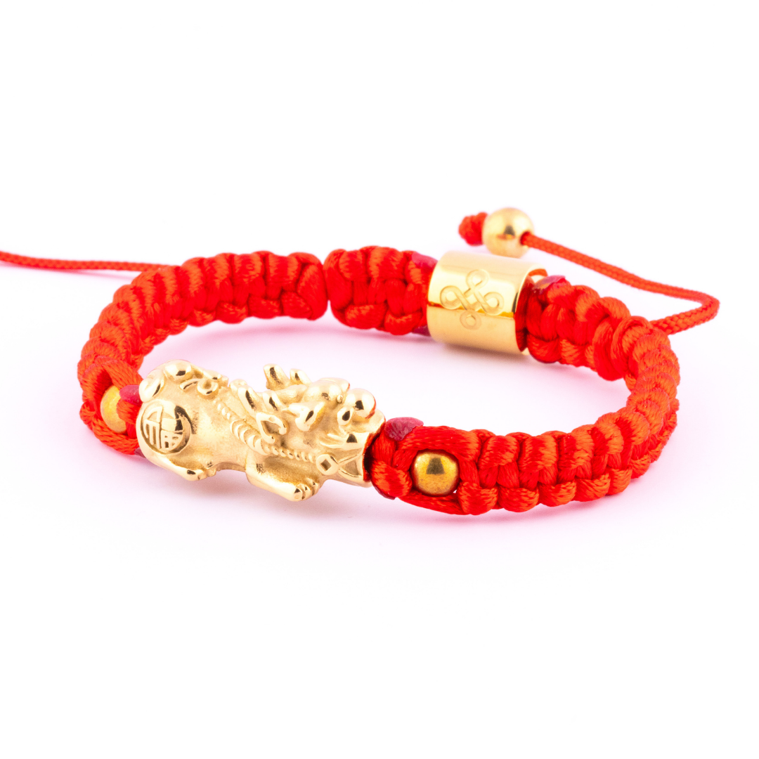 Lucky Piyao in Tibetan Red String Bracelet