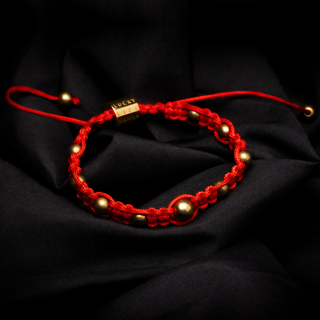 Pyrite in Tibetan Red String Bracelet - Lucky Life Manila