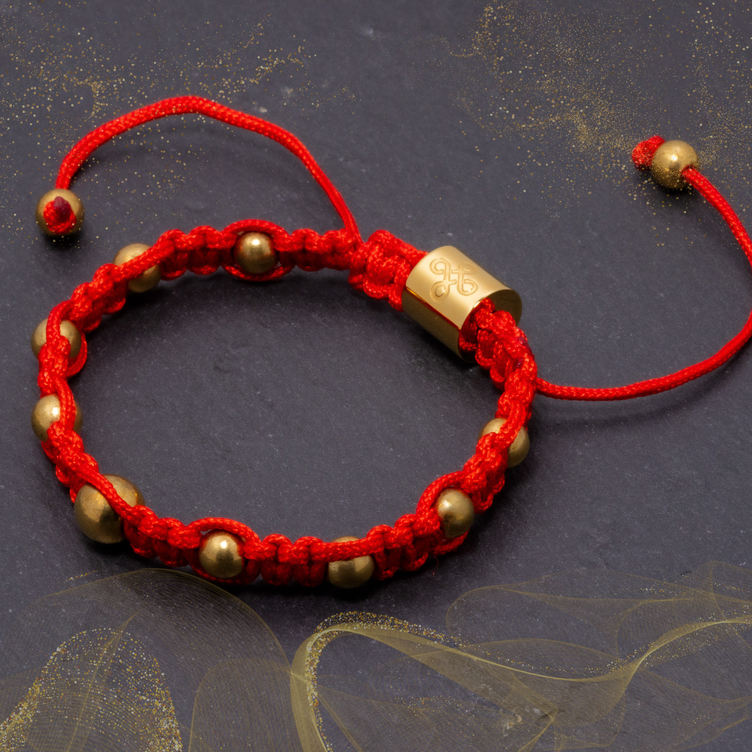 Pyrite in Tibetan Red String Bracelet - Lucky Life Manila