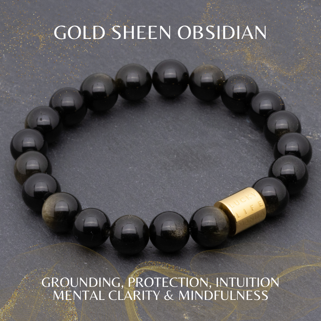 Classic Gold Sheen Obsidian Bracelet