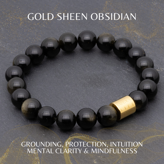 Classic Gold Sheen Obsidian Bracelet - Lucky Life Manila